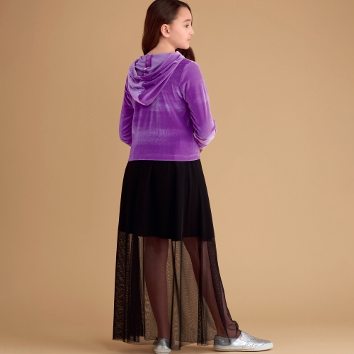 Tüdrukute seelikud ja trikoo topp suurused: 8-10-12-14-16, Simplicity Pattern #S8966 