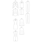 Ompelukaavat: Misses` Jacket, Dress, Top, Skirt, & Pants, Butterick B6718 