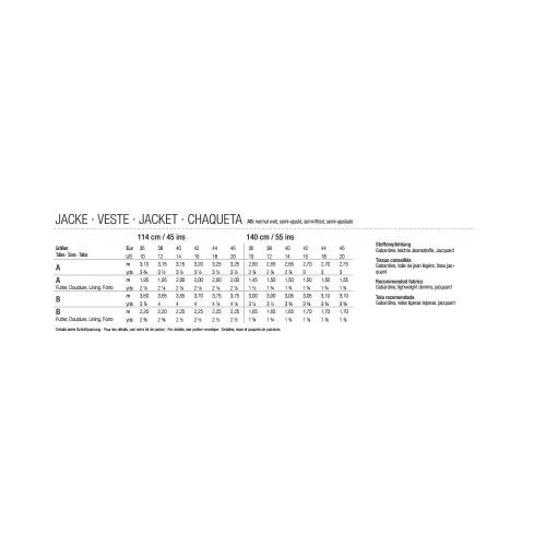 Jakid Nr. 36-46, Burda Style Nr. 6360 