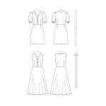 Выкройка: Misses` Dress, Sash & Belt, Butterick, B6809 