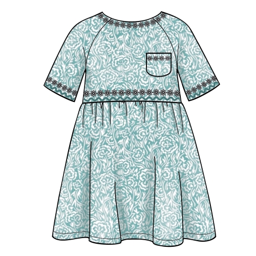 Laste Seda-on-kerge-õmmelda spordiriiete kleit, topp püksid, suurused: 3-4-5-6-7-8, Simplicity Pattern #S8998 