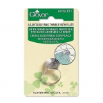 Adjustable Ring Thimble with Plate, Clover (Japan), 611 