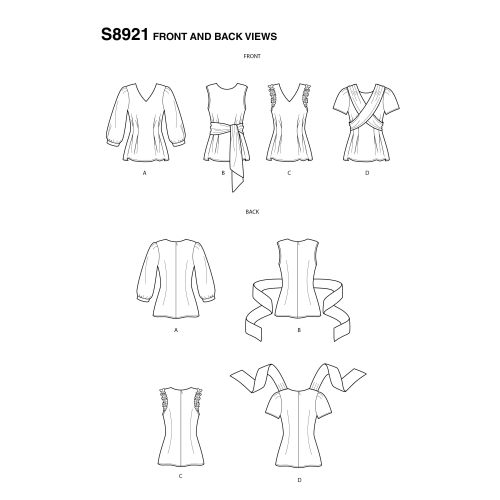 Naiste topid, Simplicity Pattern #S8921 