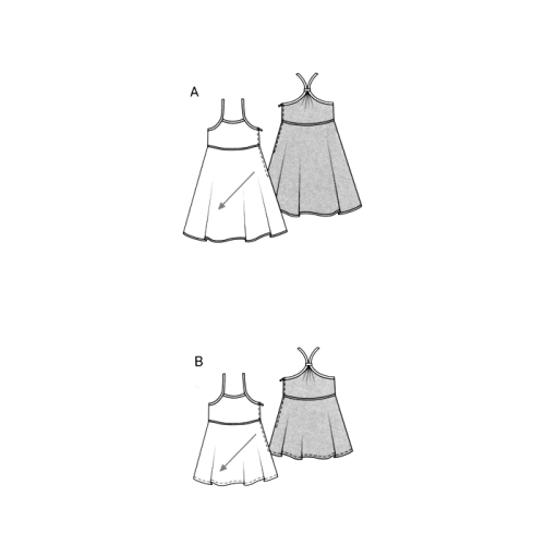 Kleit 122 - 152cm, Dress/ Burda 9608 