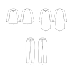 Выкройка: Misses`, Men`s, Children`s, Boys`, Girls` Top, Tunic and Pants, A (XS-S-M-L (Children) / S-M-L-XL (Misses, Men)), Butterick, B6867A 