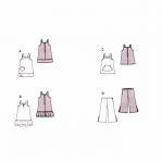 Kleidid & püksid, Kasv 98-128 cm, Dress & pants, Burda 9703 