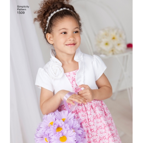 Laste vest, bolero ja kikilips, suurused: A (3-4-5-6-7-8), Simplicity Pattern #1509 