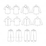 Ompelukaavat: Children`s, sizes: Boys` Top, Shorts and Pants, Butterick B6126 