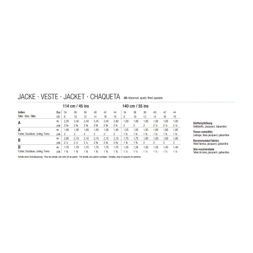 Jakid Nr. 34-44, Burda Style Nr. 6376 