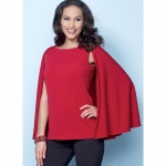Ompelukaavat: Misses` Tops with Attached Cape and käisevariatsioonidega, Butterick B6490 