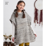 Child`s and Girls` Poncho and Leggings, Simplicity Pattern #8756 