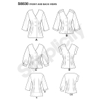 Misses`/Miss Petite Shirt, Simplicity Pattern #S8838 