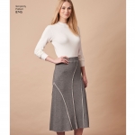 Women`s Easy to Sew knit Skirts, Sizes: A (XS-S-M-L-XL), Simplicity Pattern #8745 