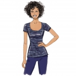 Выкройка: Misses` Pullover, Paneled Tops, Butterick B6458 