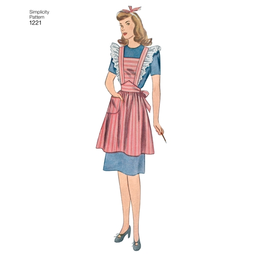 Naiste vintage põlled, suurused: A (S-M-L), Simplicity Pattern #1221 