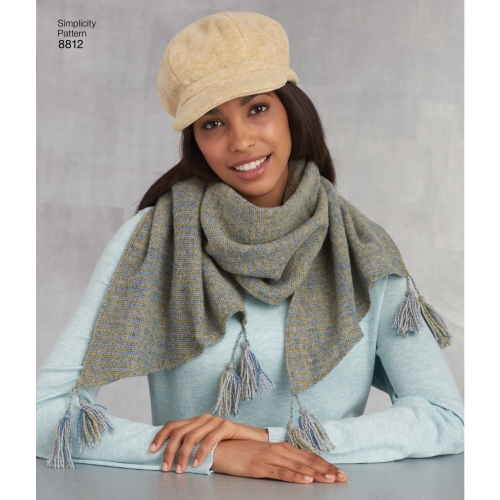 Naiste külma ilma aksessuaarid, suurused: A (kõik suurused), Simplicity Pattern #8812 