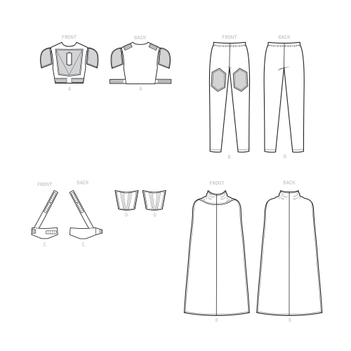 Simplicity Sewing pattern S9254 MEN`S COSTUME, SS9254A, Sizes: A (XS-S-M-L-XL) 