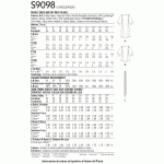 Naiste kleit ja vööga topp, Simplicity Pattern #S9098 