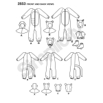Täiskasvanute kostüümid, suurused: A (XS,S,M,L,XL), Simplicity Pattern #2853 