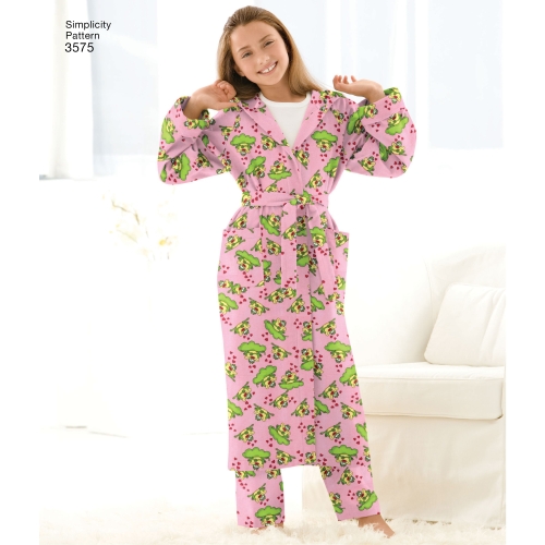 Naiste, meeste ja laste hommikumantlid,, Simplicity Pattern #3575 
