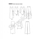 Naiste kleit, topid ja püksid, Simplicity Pattern #S8848 