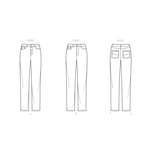 Simplicity Sewing pattern S9266 MISSES & WOMEN`S JEANS 