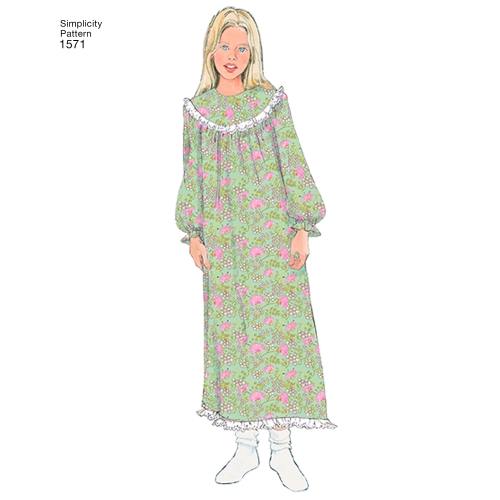 Laste ja tüdrukute salongiriietus, Simplicity Pattern #1571 