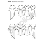 Women`s knit Dresses, Simplicity Pattern #8688 