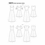 Misses`/Women`s knit Dress, Simplicity Pattern #S8874 