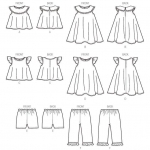 Ompelukaavat: Toddlers` Top, Dress, Shorts and Pants, Butterick B6047CCB 