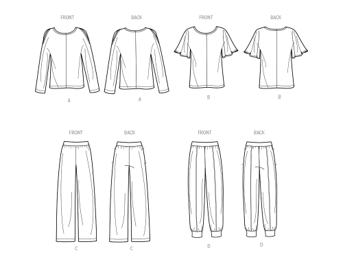 Simplicity lõikekomplekt S9690 MISSES` TOPS AND PULL-ON PANTS 