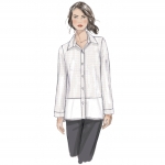 Выкройка: Misses` Button-Down Shirts with Side Slits, Butterick B6376 