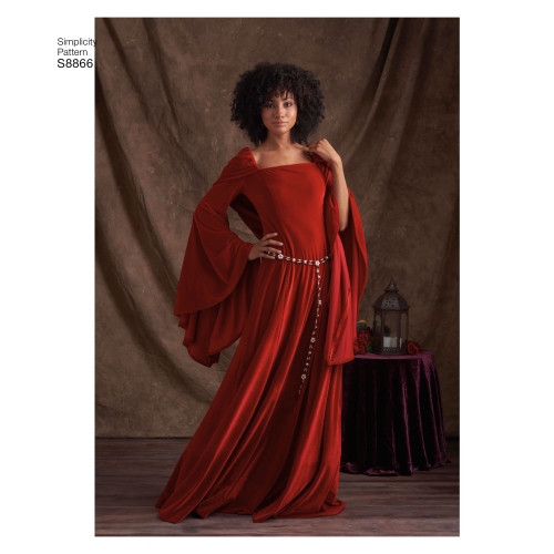 Naiste ja väikesekasvuliste Petite-naiste trikookostüümid, Simplicity Pattern #S8866 