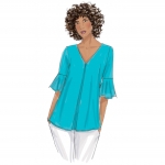 Выкройка: Misses` Tulip or Ruffle Sleeve Tops, Butterick B6456 
