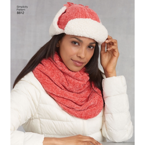 Naiste külma ilma aksessuaarid, suurused: A (kõik suurused), Simplicity Pattern #8812 