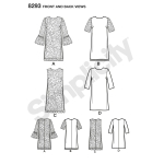 Naiste ja väikesekasvuliste Petite-naiste kleidid, Simplicity Pattern #8293 