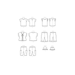 Simplicity Sewing Pattern Babies` Tee-Shirts, Jacket, Pants and Hat, SS9616AA (XS-S-M-L-XL) 