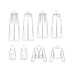 Simplicity lõikekomplekt S9827 WOMEN`S PANTS IN TWO LENGTHS, CAMISOLE AND CARDIGAN, SS9827 