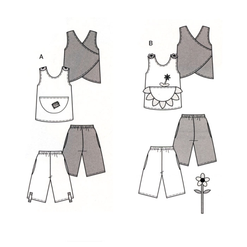 Pipi ja Lilletüdruk, Kasv 122-170 cm / Pippi & Flowergirl / Burda 2772 