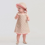 Väikelaste kleit, püksikud ja müts, suurused: A (XS-S-M-L-XL), Simplicity Pattern #S9152 