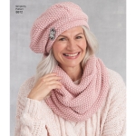 Misses Cold Weather Accessories, Sizes: A (ALL SIZES), Simplicity Pattern #8812 