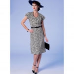 Выкройка: Misses` Button-Front, Flutter Sleeve Dresses and Sun Hat, Butterick B6363 