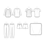 Simplicity lõikekomplekt Misses` Nursing Tops, Pants, Shorts and Blanket, SS9556AA (XS-S-M-L-XL) 
