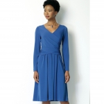 Выкройка: Misses` Ruched, Surplice Dress, Butterick B6411 