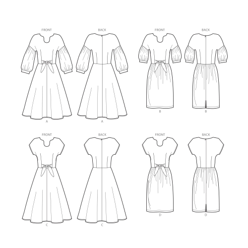 Naiste ja Petite-naiste kleidid, Simplicity Pattern #S8945 