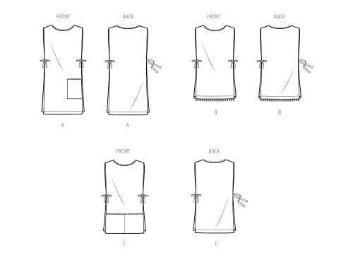 Simplicity Sewing Pattern S9726 MISSES` VINTAGE APRON OR BEACH COVER-UP IN TWO LENGTHS, SS9726OS 