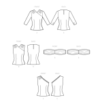 Simplicity lõikekomplekt S9634 MISSES` VINTAGE BLOUSES AND CUMMERBUND, SS9634 