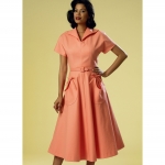 Выкройка: Misses` Dress and Belt, Butterick B6055 