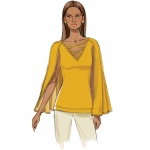 Ompelukaavat: Misses` Tops with Attached Cape and käisevariatsioonidega, Butterick B6490 