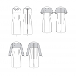 Выкройка: Misses`, sizes: Miss Petite Paneled Dresses with Yokes, Butterick B6410 